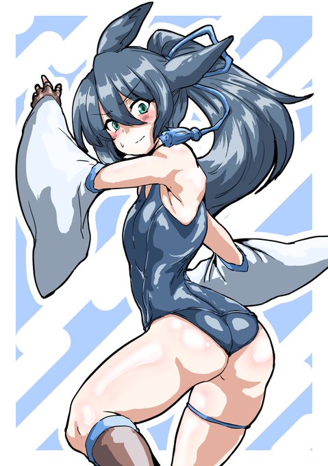 今日の日課はふぁんてぃあぷらんからねじれくび( @nejirekubi )さんのところのスク水戦士衣装のルシカさんです 