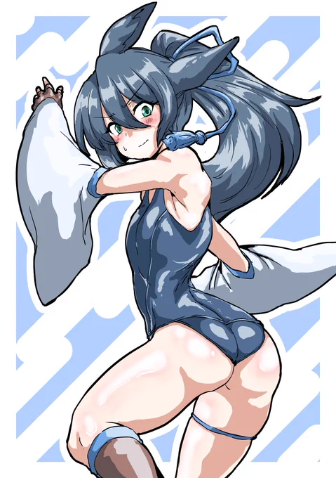 今日の日課はふぁんてぃあぷらんからねじれくび(  )さんのところのスク水戦士衣装のルシカさんです 