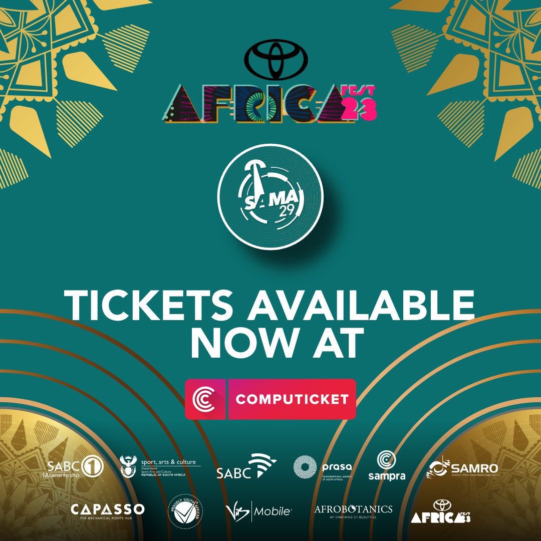 tasingo's tweet image. 🎶🌞 Get ready for the ultimate music celebration! Only 1 week to go until #SAMA29 &amp;amp; #AfricaFest take over The Sun Bet Arena 🎤🏖️

Tickets are now available:  tickets.computicket.com/.../7232986/72… @TheSAMAs