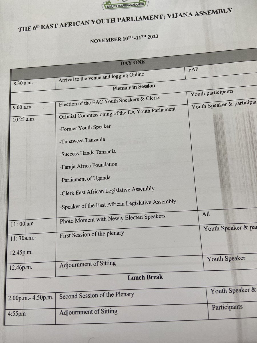AmanyaBelyndah's tweet photo. Happening right now at the #6thEastAfricanYouthParliament in Arusha, I AMANYA BELINDA is running for Speaker representing the Ugandan Delegation 🙏🏽 to East Africa
I humbly request for your prayers and support.
#Belinda4Speaker
#2nd_on_Ballot 🙏🏽
VIVA EAST AFRICA ❤️🥳🥳 https://t.co/jzo4XCMX2h