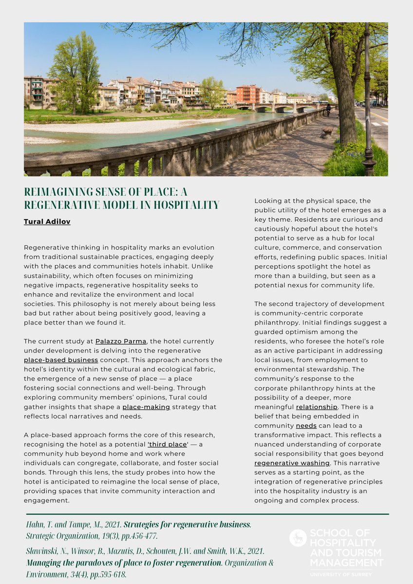 In an era where #sustainability has become a buzzword, a new narrative is unfolding in hospitality: #regenerative thinking. Here Tural Adilov explores a #hotel development project building its relationship with the community &amp; environment, paving the way for a regenerative future