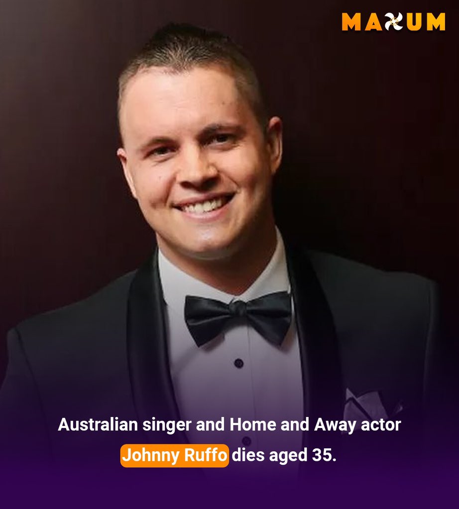 maxumdigitalusa's tweet image. Australian television star and singer Johnny Ruffo died aged 35, after battling with brain cancer.

Ruffo rose to fame on reality show X Factor Australia, before turning to acting in soap Home and Away.

.
#maxum #johnnyruffo #australianactor #braincancer #passedaway #xfactor