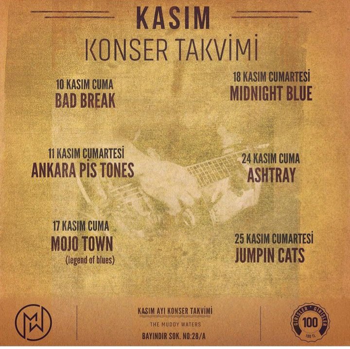 BluesTarihi's tweet photo. Blues treni Ankara'dan yola çıkıyor.

Muddy Waters'ın Kasım ayı konser programı.

@TheMuddyWaters2 https://t.co/oPwgCjdzS8