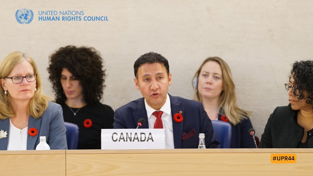 @UN At #UPR44, @JusticeCanadaEN Minister @viraniarif said that #Canada -remains committed to advancing reconciliation+renewing relationships with First Nations, Inuit & Métis -established a Truth+Reconciliation Commission as part of the Indian Residential Schools Settlement Agreement