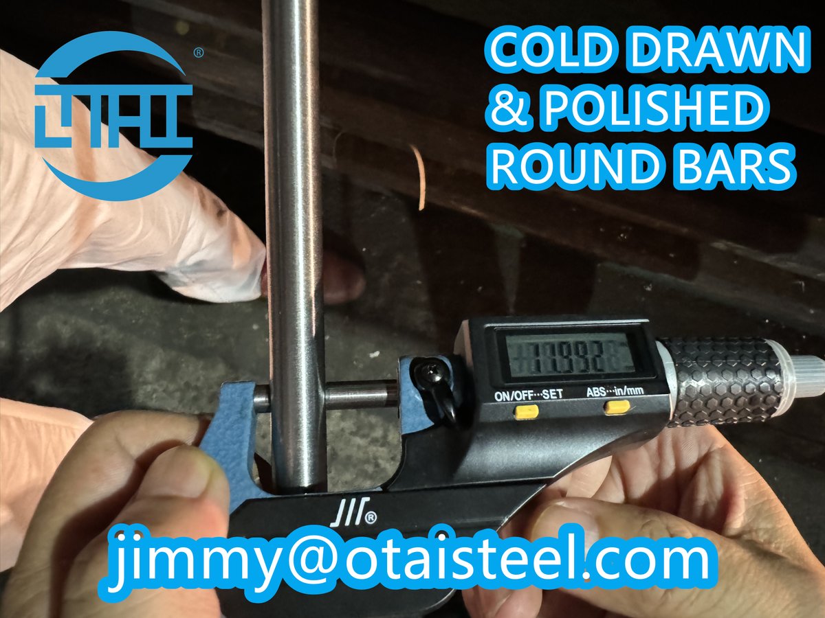JimmyJi44896197's tweet image. COLD-DRAWN CARBON STEEL ROUND BAR POLISHED SURFACE

SHINING &amp;amp; ACCURATE

If you are interested in such steel round bars, please feel free to contact me:

jimmy@otaisteel.com

#COLDDRAWN #ACCURATE #Carbonsteel #acero #estirado #frío #acero #SOĞUKÇEKİLMİŞÇELİKLER #SOĞUK #ÇEKİLMİŞ