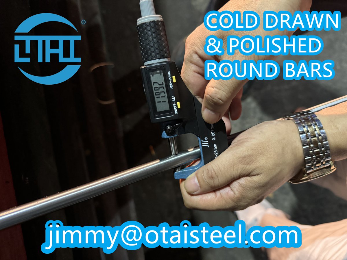 JimmyJi44896197's tweet image. COLD-DRAWN CARBON STEEL ROUND BAR POLISHED SURFACE

SHINING &amp;amp; ACCURATE

If you are interested in such steel round bars, please feel free to contact me:

jimmy@otaisteel.com

#COLDDRAWN #ACCURATE #Carbonsteel #acero #estirado #frío #acero #SOĞUKÇEKİLMİŞÇELİKLER #SOĞUK #ÇEKİLMİŞ