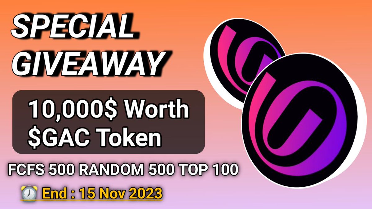 🥳GAC Cash x MOONSTROM #Airdrop 🏆 Prize » 10,000$ Worth $GAC Tokens ✅Follow @Strom_Moon ✅♥️, RT and Tag 3 Frds ✅Complete #Forms⤵️ forms.gle/fimt9ibqpcjLwb… ⌚End 15 NOV #Airdrops #BSC #Giveaway #cryptocurrency #BlackRock #solana $sol #Ripple #Coinbase #memecoin #bullrun