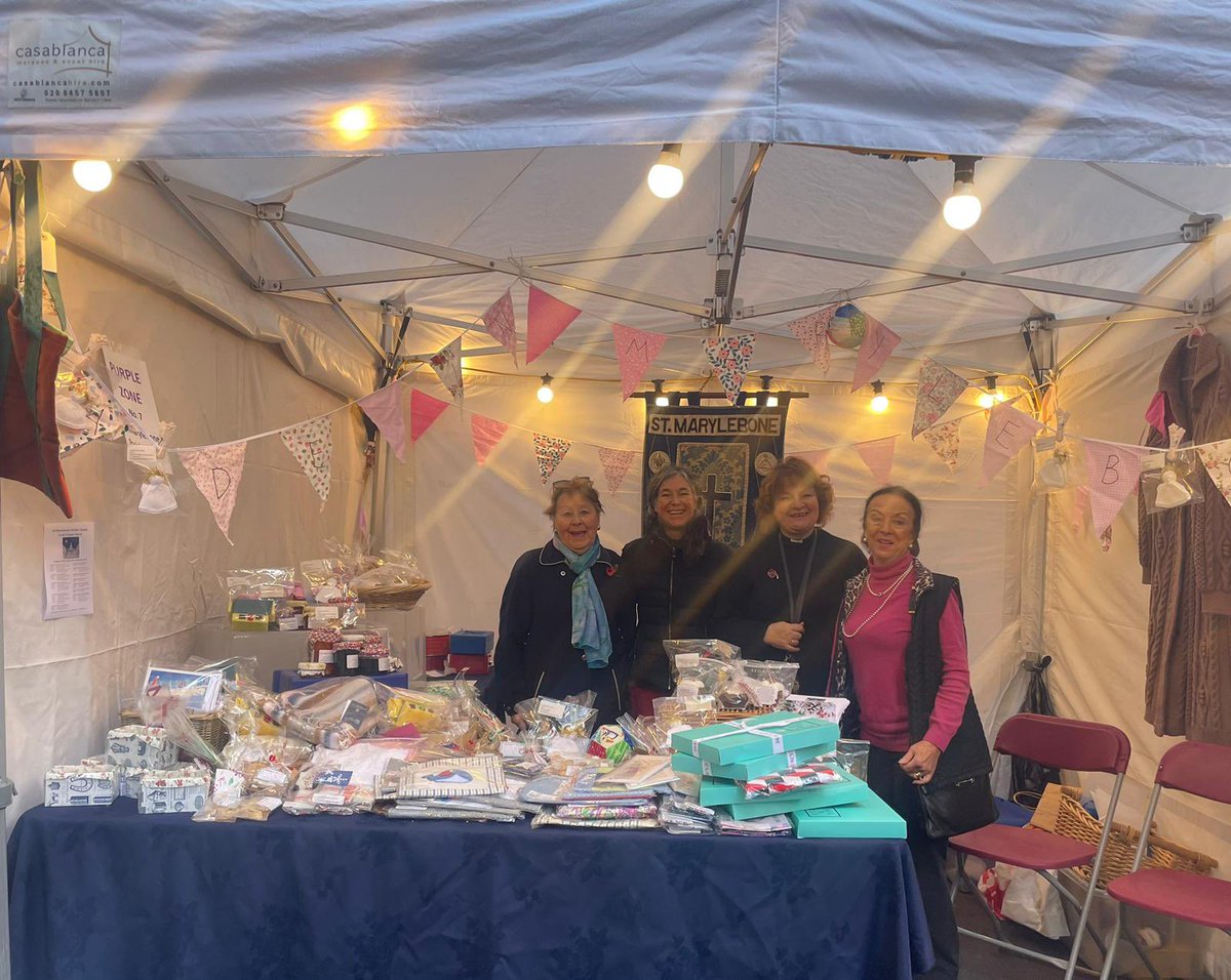 Our ‘Made in Marylebone’ stall at the Merry Marylebone event last night. Everything on our stall handmade by our congregation and friends. Creativity, sustainability, community and fun! Lovely to meet old friends and make new ones. ‘The best stall on the market’ apparently…