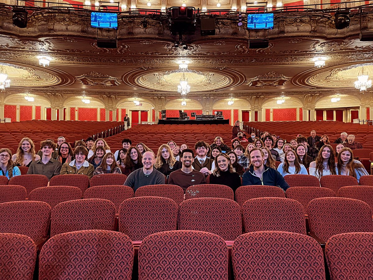 Yesterday the cast and crew of Frozen got to got to the Boston Opera House to see Frozen the Musical and have a talk back with the cast. #techweek #Frozen #tritonvikings