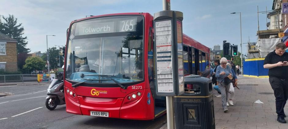 (OLD PHOTO) SE273 (YX65 RPU) on London bus route 265 on its first week of GAL operating the route