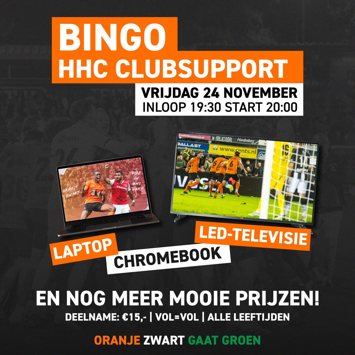HHCHardenberg's tweet image. Bingo jij vrijdag 24 november mee? @hhcclubsupport organiseert vanaf 19:30 in het clubhuis een gezellige Bingoavond met mooie prijzen! 🎟️🎲

✅ Alle leeftijden kunnen voor €15,- meespelen, inschrijven is niet nodig. 

⚠️ Maar let op: VOL=VOL.