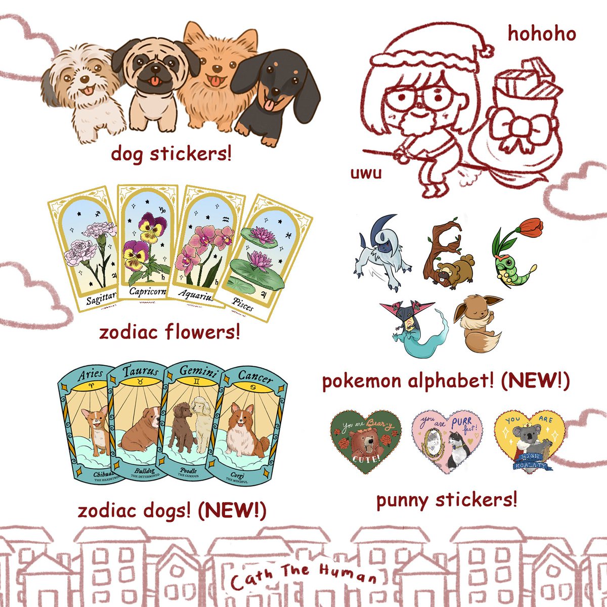 caththehuman's tweet photo. yey here's my stickercon catalog β¨οΈ
this is my first stickercon! (and last event of the year) hope you like the stuff i prepared π«Άπ»
i'll be at table 43! see ya!! π©·
#stickerconmnl #stickerconmnlholiday #stickercon2023 https://t.co/Fcd7n5Wtnj
