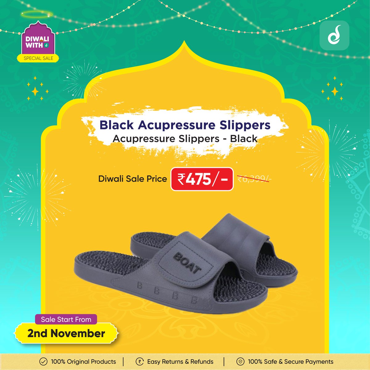 Walk your way to better health with Acupressure Slippers! So what are you waiting for? Order your pair Today.  #acupressureslippers #healthbenefits #comfortshoes #Ecommerce
#Dikazo #onlineshopping 
visit- dikazo.com/product/acupre…