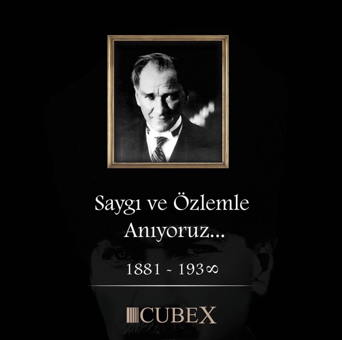 "Her 10 Kasım'da olduğu gibi bu 10 Kasım'da da Atatürk'e olan bağlılığımızı ve sevgimizi ortak düşünce ve duygularla bir kez daha dile getiriyor, büyük önderimizi özlemle anıyoruz. #10Kasım #Türkiye #özlemleanıyoruz