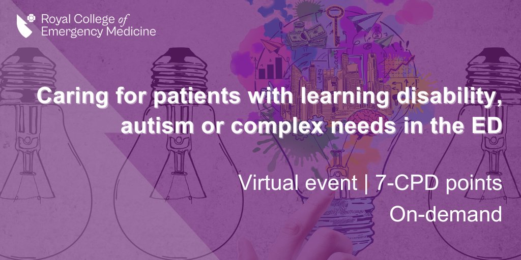 RCEM Events (@rcemevents) on Twitter photo Join us for a crucial event addressing health inequalities faced by  those with learning disabilities. 
🔍Learn about:
🗣️ Communication strategies
✳️Risk recognition
👩⚕️ Patient-centered care. 
Learn and earn with 7-CPD points available- bit.ly/3sq3D9b Join us for a crucial event addressing health inequalities faced by  those with learning disabilities. 
🔍Learn about:
🗣️ Communication strategies
✳️Risk recognition
👩⚕️ Patient-centered care. 
Learn and earn with 7-CPD points available- bit.ly/3sq3D9b