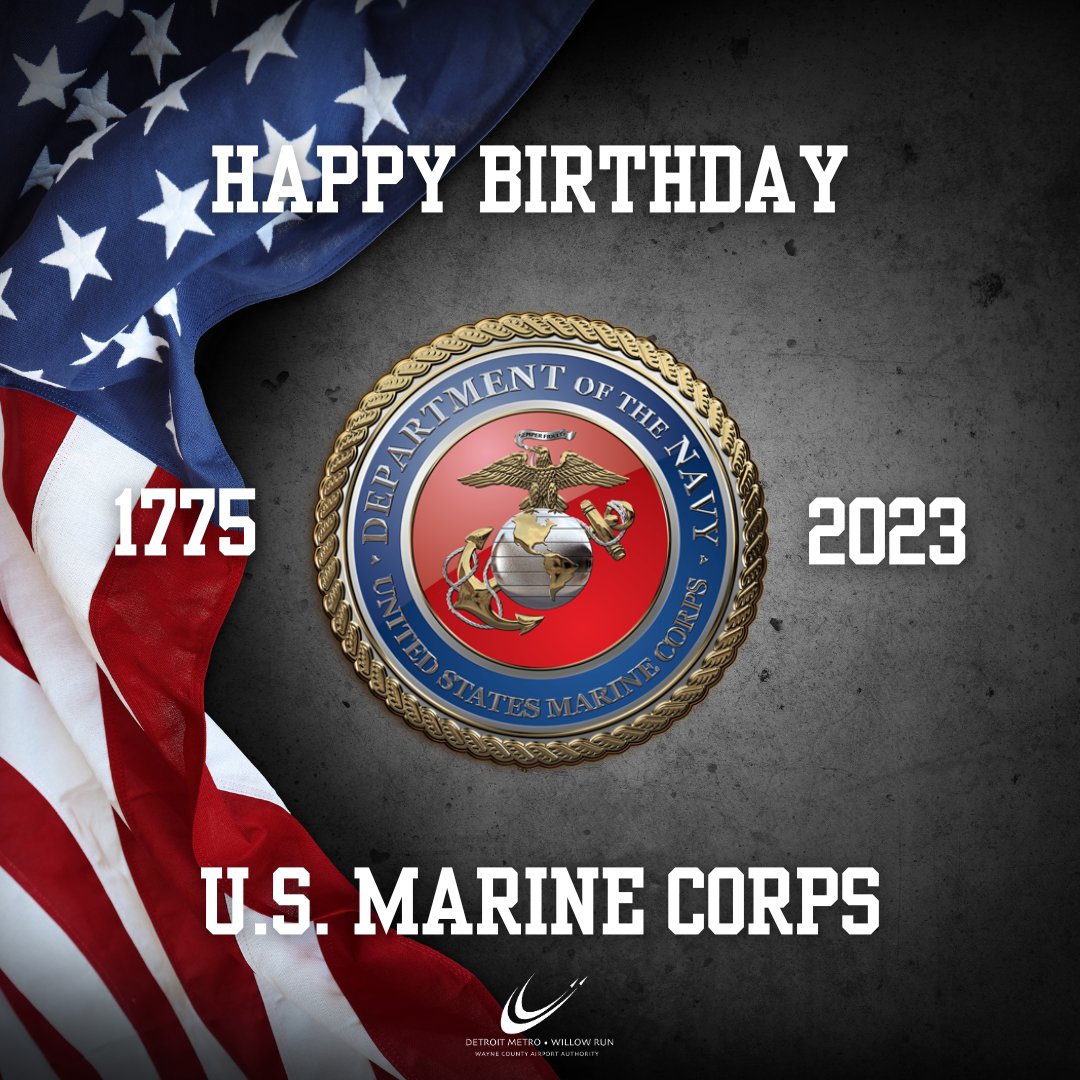 Happy 248th Birthday to the United States Marine Corps! #thefewtheproud #flyDTW