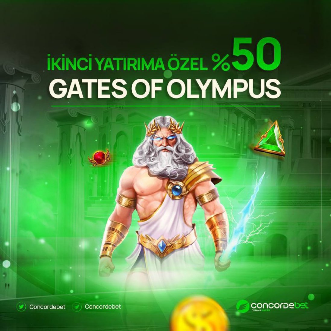 Kayıt olurken 250 Freesin Hediye 🎁

🟢 İlk Yatırıma özel %300 Hoşgeldin Bonusu

💸 İkinci yatırıma da %50 Freespin Gates Of Olympus oyununda hediye

🔗 cutt.ly/concordesosyal