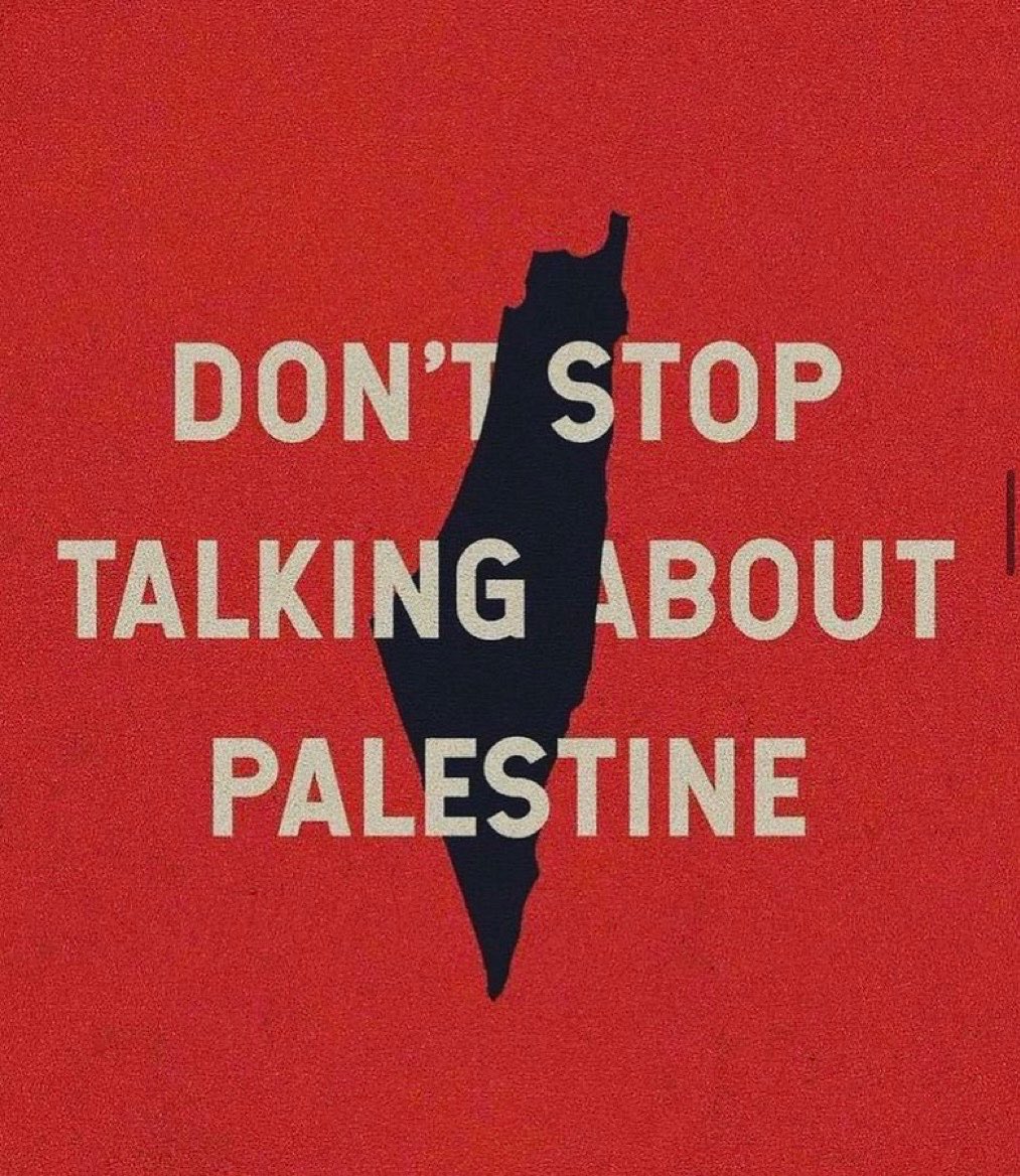 “ don’t stop talking about Palestine “ 🇵🇸