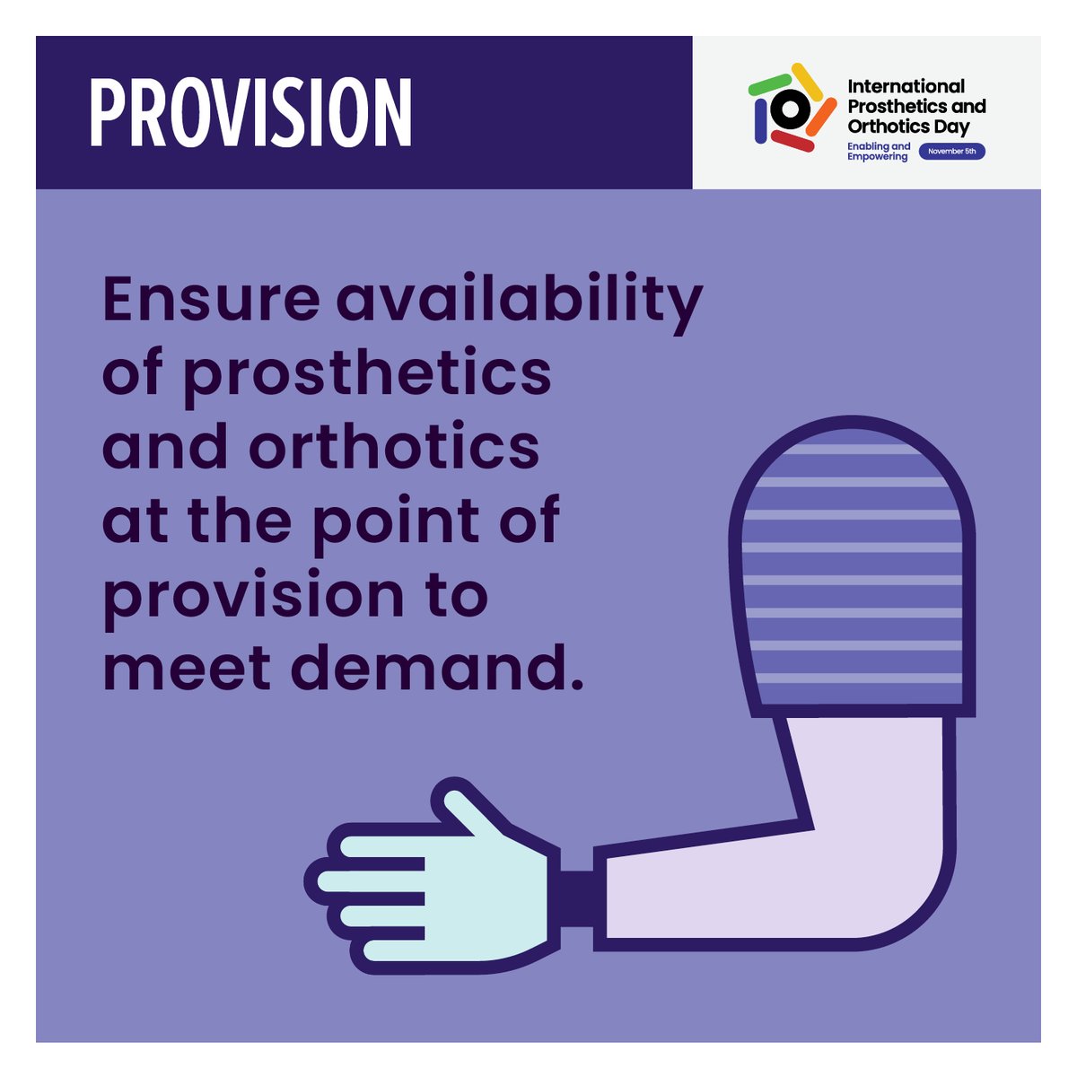 ISPO_int's tweet photo. PROVISION🌍Let's work together to ensure that P&amp;O services are available and accessible to all who need them.🦿  Together we can make a positive impact! 🫶
#Ispocommunity #Prosthetics #Orthotics #AccessibilityMatters https://t.co/LOJeH7qOxV