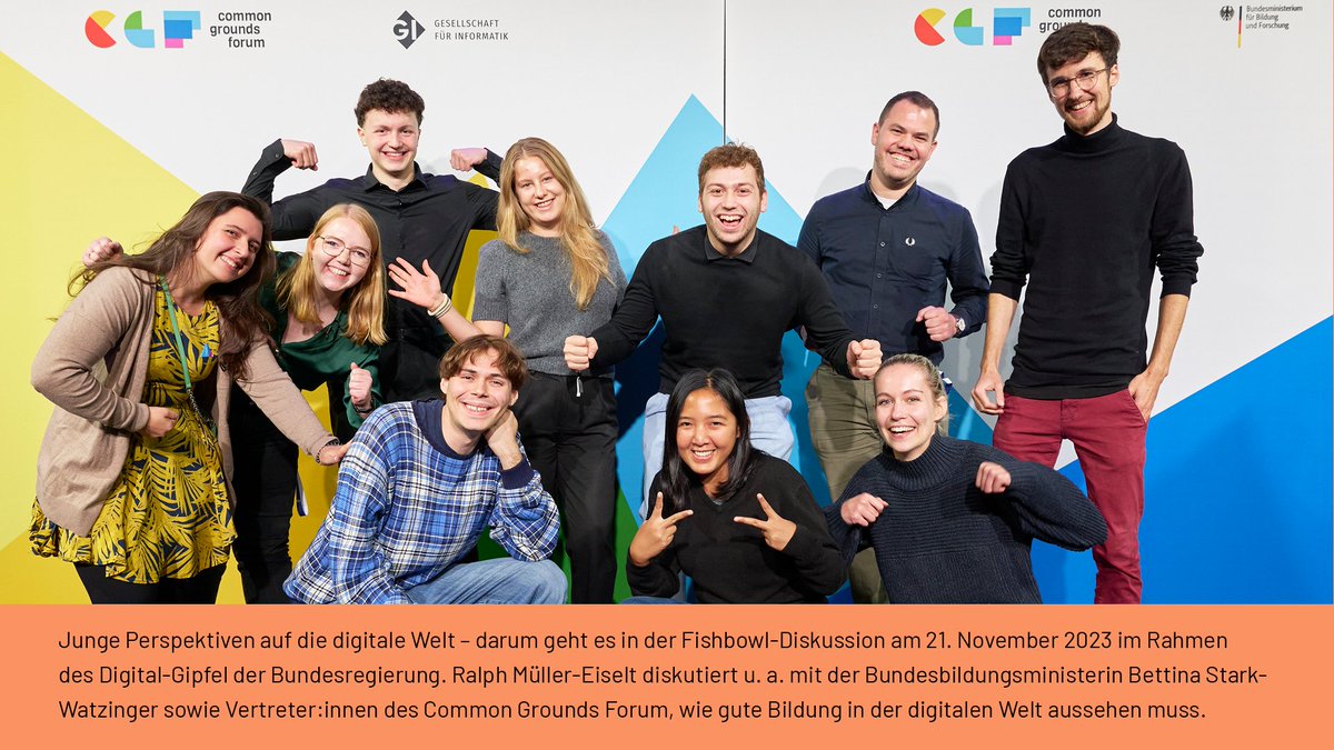 Forum Bildung Digitalisierung (@forumbildig) on Twitter photo 💡 Wie muss gute Bildung in der digitalen Welt aussehen? Darüber diskutiert unser Vorstand <a href="/bildungsmann/">Ralph Müller-Eiselt</a> mit <a href="/starkwatzinger/">Bettina Stark-Watzinger</a>, <a href="/ChristineRegitz/">Christine Regitz</a>, <a href="/j_kloiber/">Julia Kloiber @j_kloiber@social.tchncs.de</a>, Ira Diethelm & Vertreter:innen des Common Grounds Forum beim Digital-Gipfel. #twlz @BMBF_Bund
👉 forumbd.de/blog/forum-bil… 💡 Wie muss gute Bildung in der digitalen Welt aussehen? Darüber diskutiert unser Vorstand <a href="/bildungsmann/">Ralph Müller-Eiselt</a> mit <a href="/starkwatzinger/">Bettina Stark-Watzinger</a>, <a href="/ChristineRegitz/">Christine Regitz</a>, <a href="/j_kloiber/">Julia Kloiber @j_kloiber@social.tchncs.de</a>, Ira Diethelm & Vertreter:innen des Common Grounds Forum beim Digital-Gipfel. #twlz @BMBF_Bund
👉 forumbd.de/blog/forum-bil…