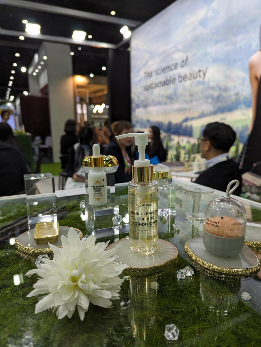 clariant's tweet photo. Thank you #IncosAsia for the excitement you've shown for our journey through #Thai beauty! It's been a pleasure to showcase the incredible potential of our natural & versatile #skincare & #haircare ingredients. See you next year! ✨ #GreaterChemistry #BeautyIndustry https://t.co/cBX6Oe76v6