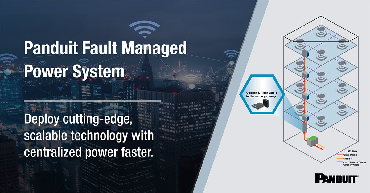 Panduit's tweet image. The new Panduit #FaultManagedPowerSystem is the first in the market to comply with the new #ULSolutions Standard-1400, known as #Class4power. It is the safest power standard available today, delivering power faster over longer distance.⚡

Learn more ↪ pandu.it/3uaOKc5