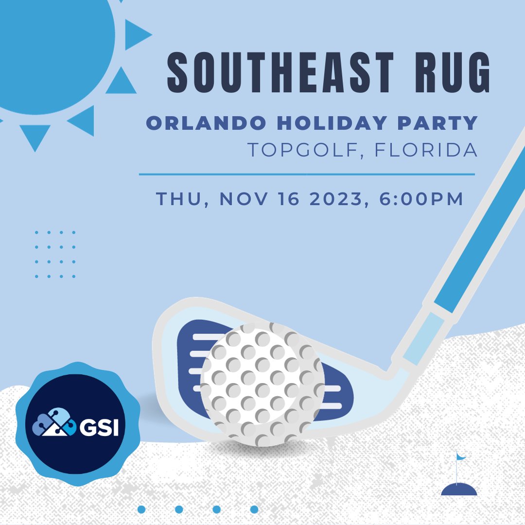 Join us at the Southeast RUG Orlando holiday party. Located at the Topgolf in Orlando on Thursday, November 16th 2023, at 6:00PM. We hope to see you there! Get your tickets here: hubs.ly/Q028s0jF0