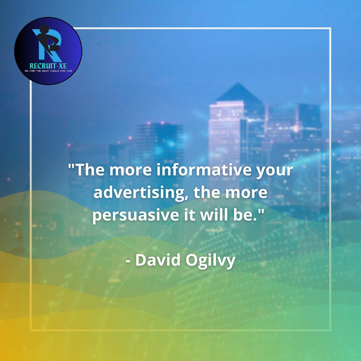 RecruitXe's tweet image. David Ogilvy&apos;s wisdom, &quot;The more informative your advertising, the more persuasive it will be,&quot; underscores the importance of delivering content that provides real value to your audience.

#InformativeAdvertising #PersuasiveMarketing #ValueDrivenContent #ConsumerEducation