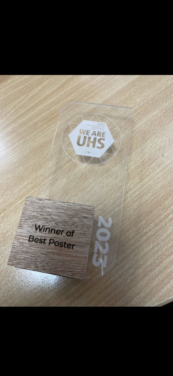 I don’t shout about what I do very often but today the awesome cardiac pharmacy team and I won best poster at the We are UHS week awards for our work on improving discharge from hospital. We are very pleased!