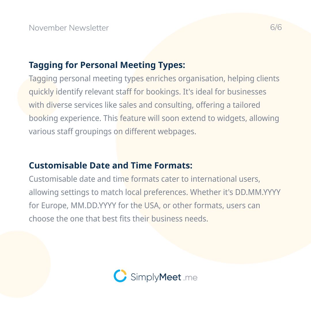 SimplyMeet_me_'s tweet image. Plus, we've introduced clearer meeting duration displays to keep everyone in sync.
Every update is designed to make your meeting experience count.
#MeetingScheduler #SchedulingSolution #OnlineScheduling
news.simplymeet.me/simplymeet-me-…
