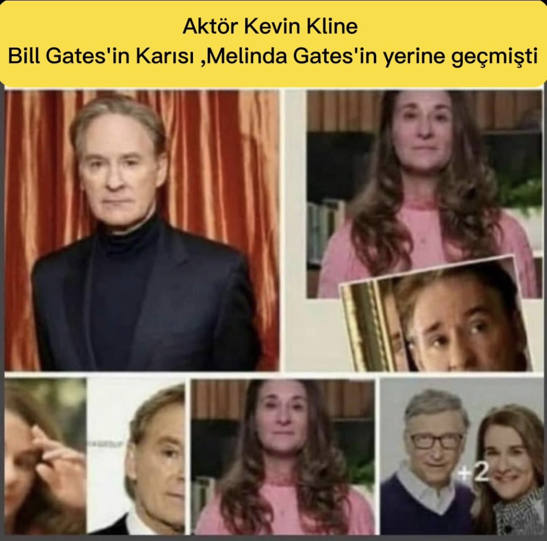 cetinlimonboy's tweet photo. Bu bilgiler ve paylaşımlar kendi araştırmalarım ve düşüncelerimi paylaşır. "Komplo Teorisi'dir.

Bill Gates'in yerine "Annie Leibovitz" geçirilmişti.

Melinda Gates'in yerine ise Aktör Kevin Kline geçirildi.

Bu tarikat'ın hikayesi Mısır Firavun'ları ve Babil Soyundan geliyor.
Başlıyoruz ....!
