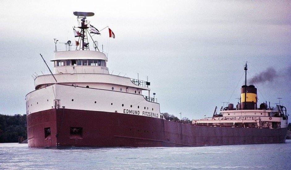 48 years ago today, the Edmund Fitzgerald, along with 30 crew members, sank to the bottom of Lake Superior. Tonight, I will be raising a toast to those men!