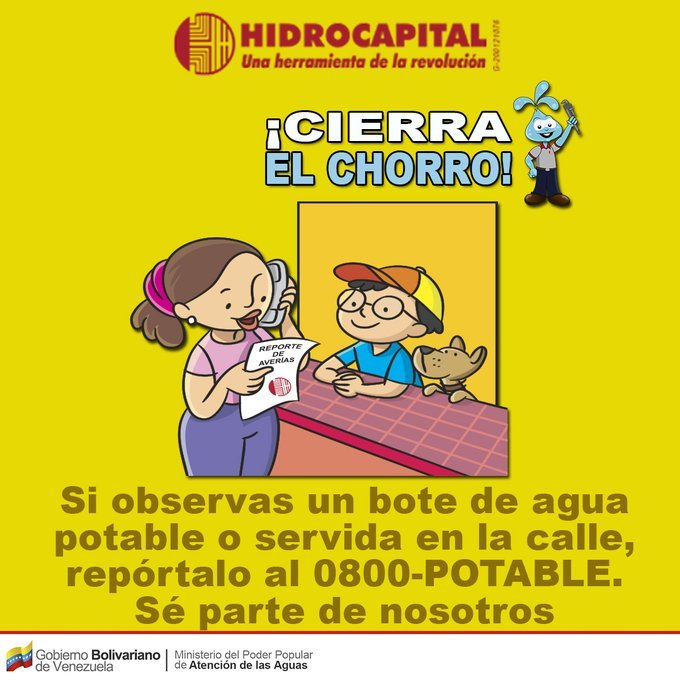 📌 𝑴𝒂́𝒔 𝑪𝒐𝒏𝒄𝒊𝒆𝒏𝒄𝒊𝒂 ¡El agua es importante! aprendamos a ahorrarla y juntos vamos a crear nuevos hábitos para cuidar cada gota. ¡Cierra el Chorro! #10Nov @Gloria_hdezP #Venezolanos5VecesSí