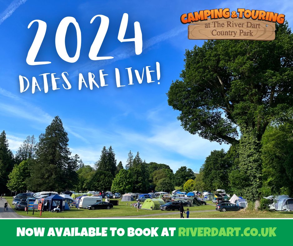 🏕 2024 CAMPING & TOURING DATES ARE NOW LIVE! ✨ BOOK NOW ➡️ riverdart.co.uk #holiday #camping #caravan #motorhome #staycation #getaway #countryside #southwest #visitdevon #visitdartmoor #visitsouthdevon #devon #dartmoor #riverdartcountrypark #dartmoorbikepark