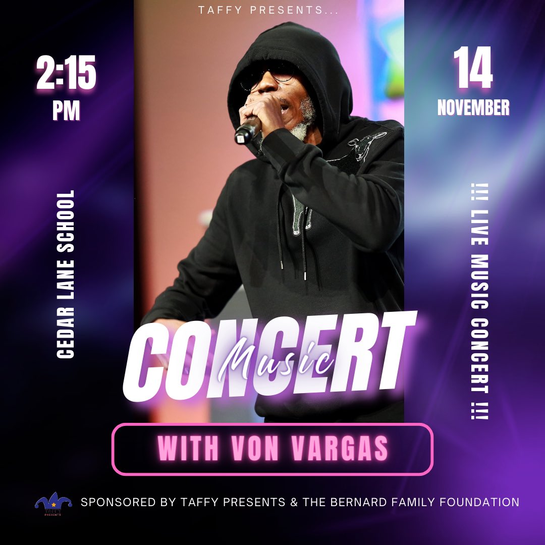 Schoolwide Assembly on November 14th! We are so excited! <a href="/vonvargas/">Von Vargas</a>