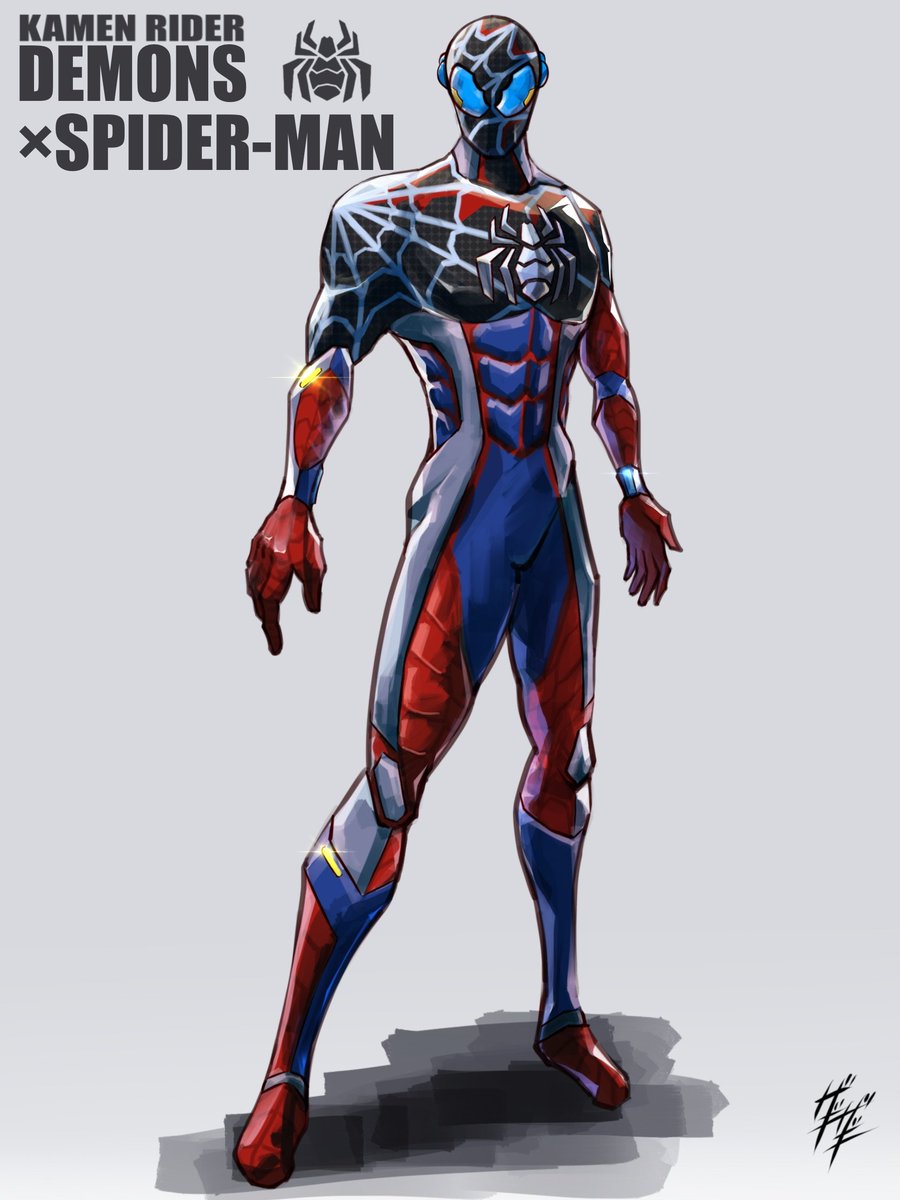 「スパイダーマン × デモンズアイアンスパイダー × オーバーデモンズNWH地上波」|ザギザギ/ZAGIZAGIのイラスト