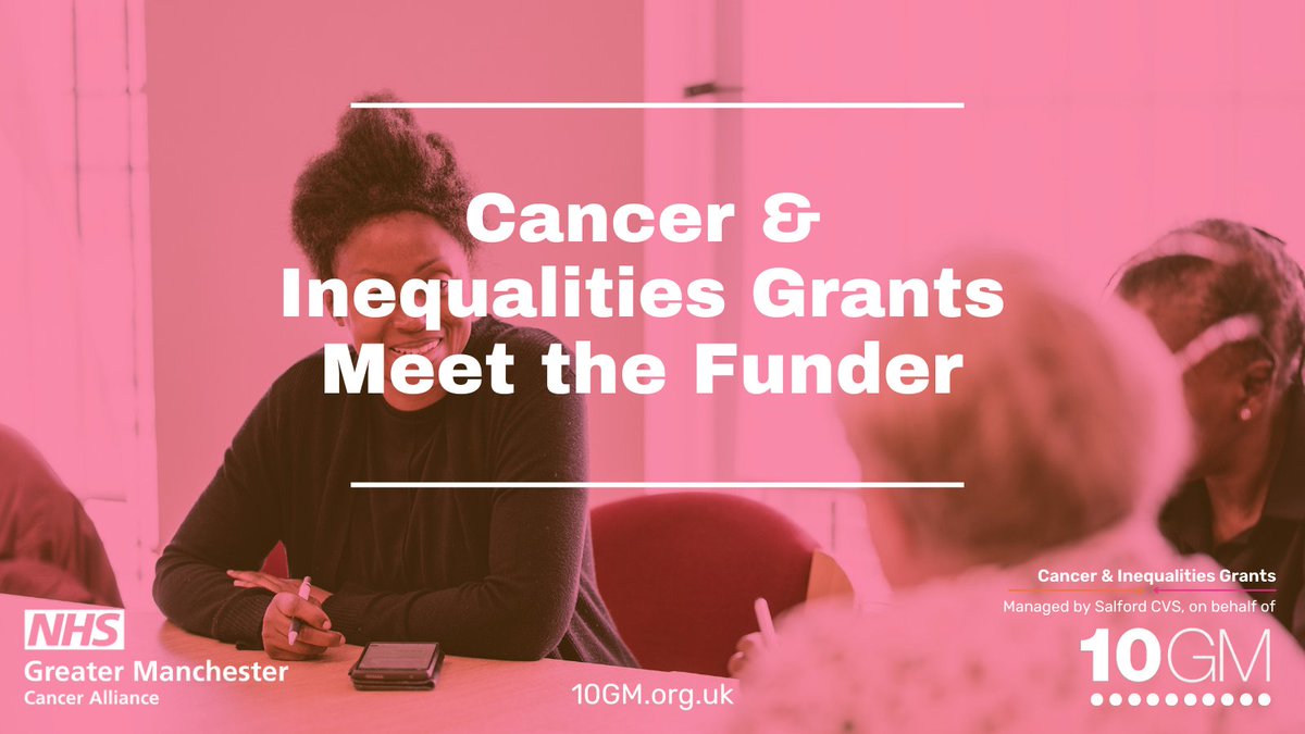 🗓️Next Wednesday, 15 November 14:30 - 15:30, join the Meet The Funder event to learn more about the Cancer & Inequalities Fund. Get funding to support improvements in early cancer diagnosis amongst people who are at higher risk of later-stage detection. lght.ly/d21lhdd