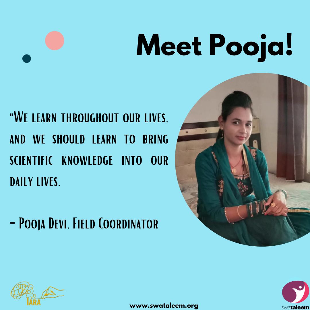 Pooja Devi-Field Coordinator-⭐ Mai Bhi Curie ⭐

She facilitates different sessions for the Girls in KGBVs. By working in schools and conducting different sessions for Girls, she learned a lot about Science and presented her own points well in front of others.