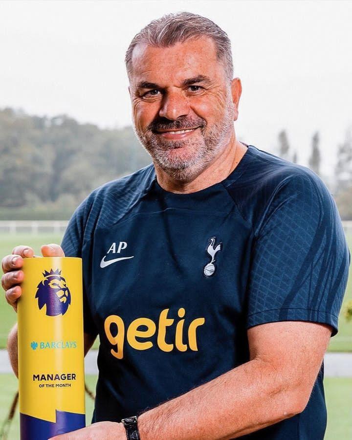 Ange Postecoglou is the first manager to win the first 3️⃣ Premier League Manager of the Month awards of the season 🏆🏆🏆