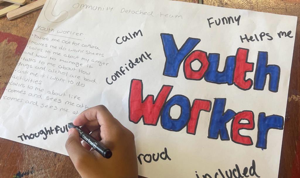 Sloughforall's tweet image. Great session today at the girls group @ Springboard. 
The girls created some  great art on the subject of National Youth Work week; Thinking about how Youth Workers have supported them to identify their skills and qualities. 👍🏼@natyouthagency