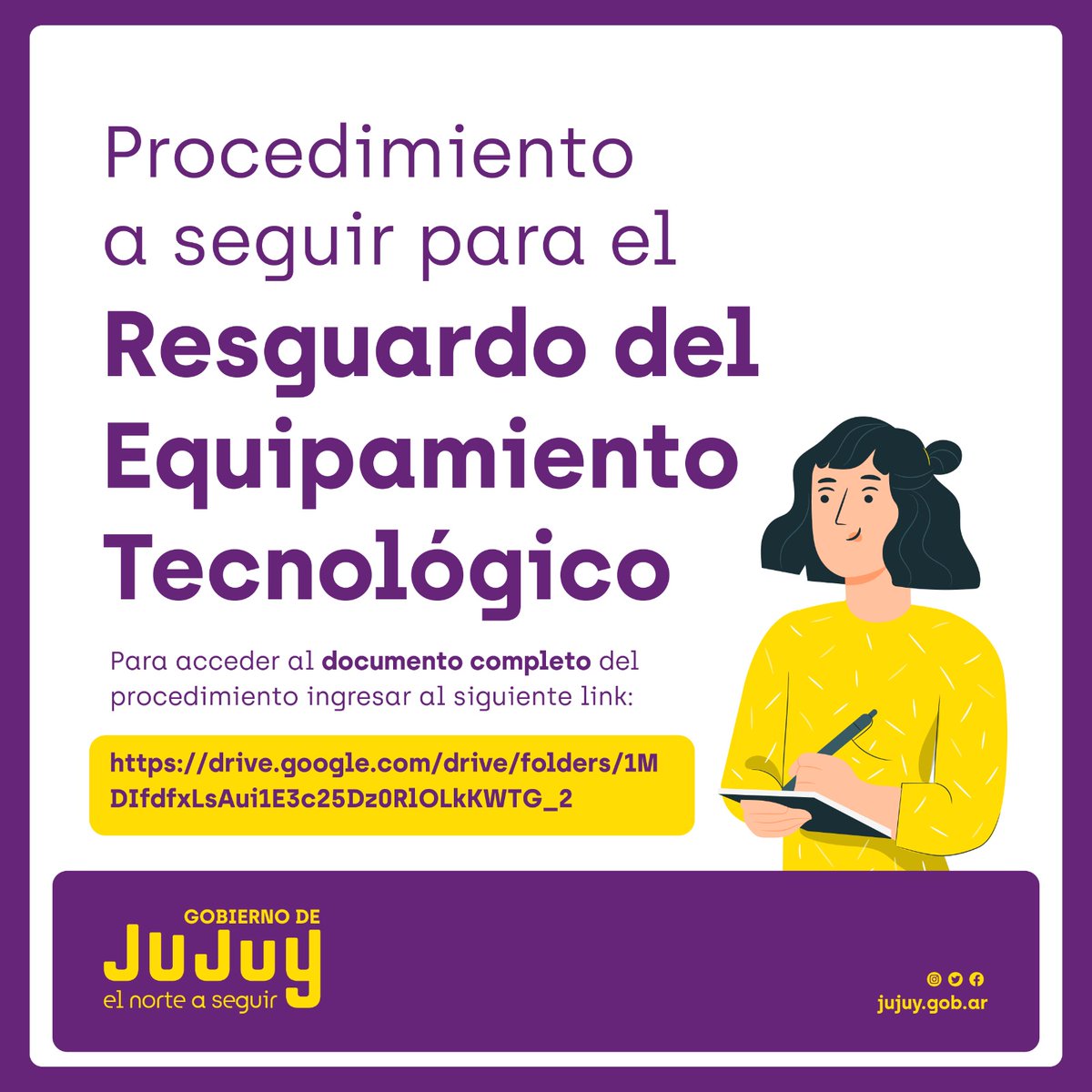 EducacionJujuy's tweet photo. 🔐 𝗣𝗿𝗼𝗰𝗲𝗱𝗶𝗺𝗶𝗲𝗻𝘁𝗼 𝗽𝗮𝗿𝗮 𝗲𝗹 𝗥𝗲𝘀𝗴𝘂𝗮𝗿𝗱𝗼 𝗱𝗲𝗹 𝗘𝗾𝘂𝗶𝗽𝗮𝗺𝗶𝗲𝗻𝘁𝗼 𝗧𝗲𝗰𝗻𝗼𝗹ó𝗴𝗶𝗰𝗼
🔗Para acceder al documento completo del procedimiento ingresar al siguiente link:
https://t.co/FqU6aYFoGg
#PROMACE #GobiernoPresente #EducaciónPública https://t.co/7Bv7hQE2ON