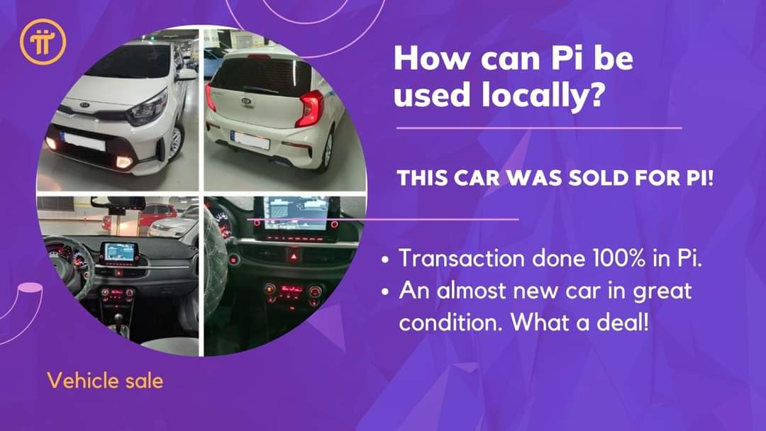 PiNetwork69's tweet photo. Làm thế nào Pi có thể được sử dụng cục bộ?

XE NÀY ĐÃ ĐƯỢC BÁN CHO PI!

• Giao dịch được thực hiện 100% bằng Pi..

. Một chiếc xe gần như mới trong tình trạng tuyệt vời. Thật là một thỏa thuận!
#PiCoin #PiCoreTeam #Pinetwork https://t.co/o7U22S2NdC