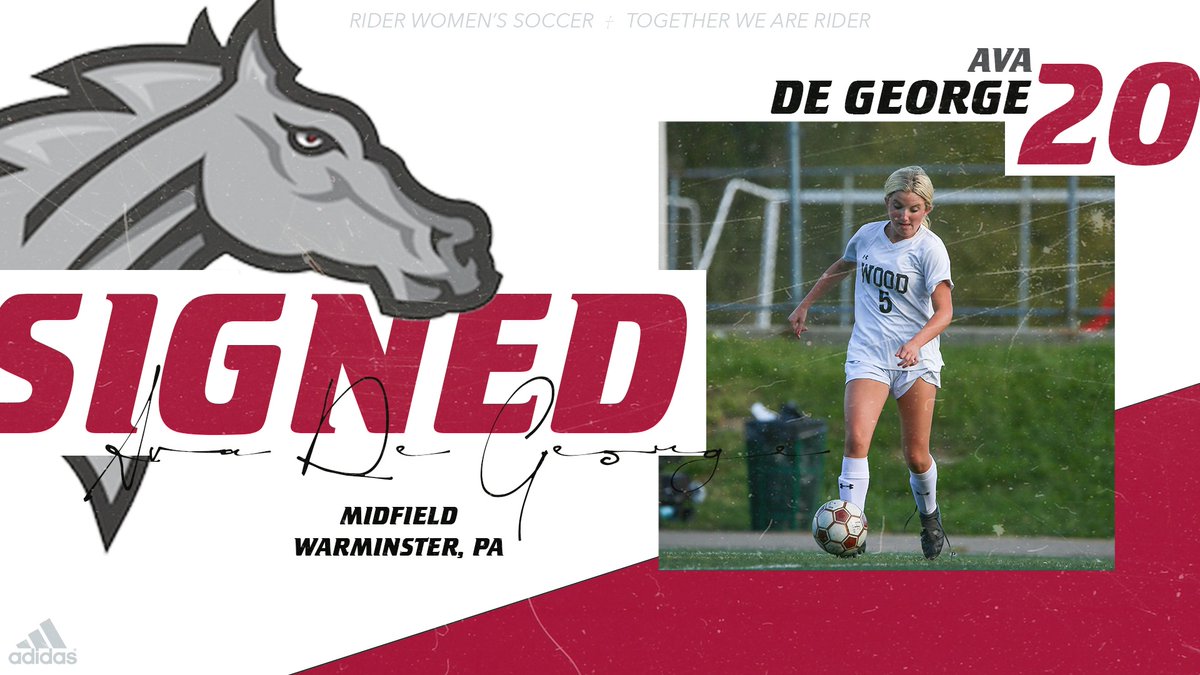 RiderSoccer's tweet photo. **NLI UPDATES** We are excited to announce the signing of Ava DeGeorge from Warminster, PA.

RUWS Squad Number: #20
Position: Center Midfield

High School: Archbishop Wood (PA) 
Club: PSC Coppa Rage

#TogetherWeAreRider https://t.co/FKYfWfbhJG