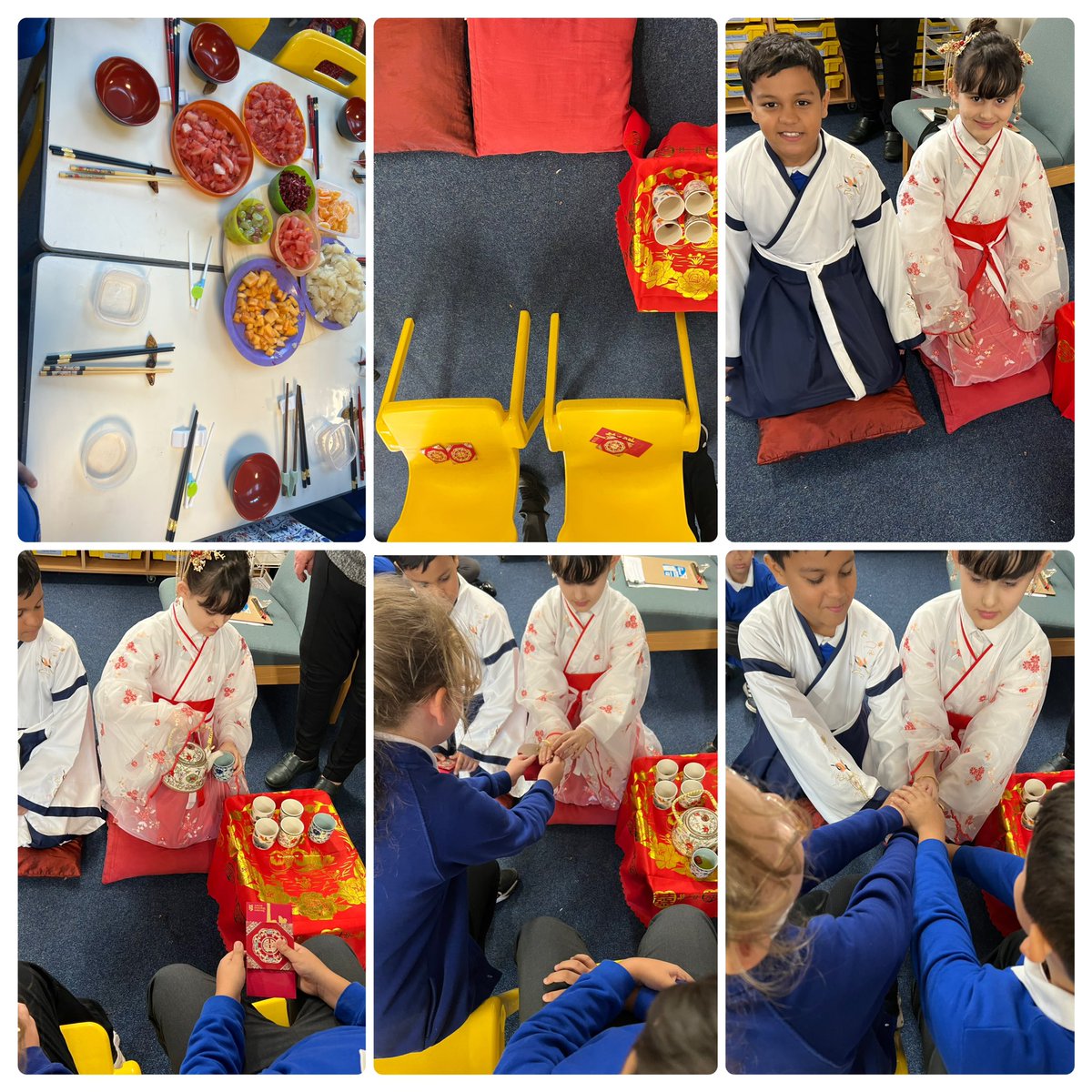 We have been lucky enough to have Mrs Mizon show us how a traditional Chinese wedding is celebrated. We role-played the tea ceremony and wore traditional Chinese wedding clothes 🇨🇳🥢🧧 #Team34WO #Team4N #Ethicalinformedcitizens