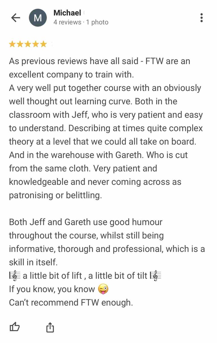 We now have over 450 Google reviews.

Thank you to Michael for leaving this review, he joined our course on a break from employment and upon completion of our training he was offered a supervisor role with a large local employer!