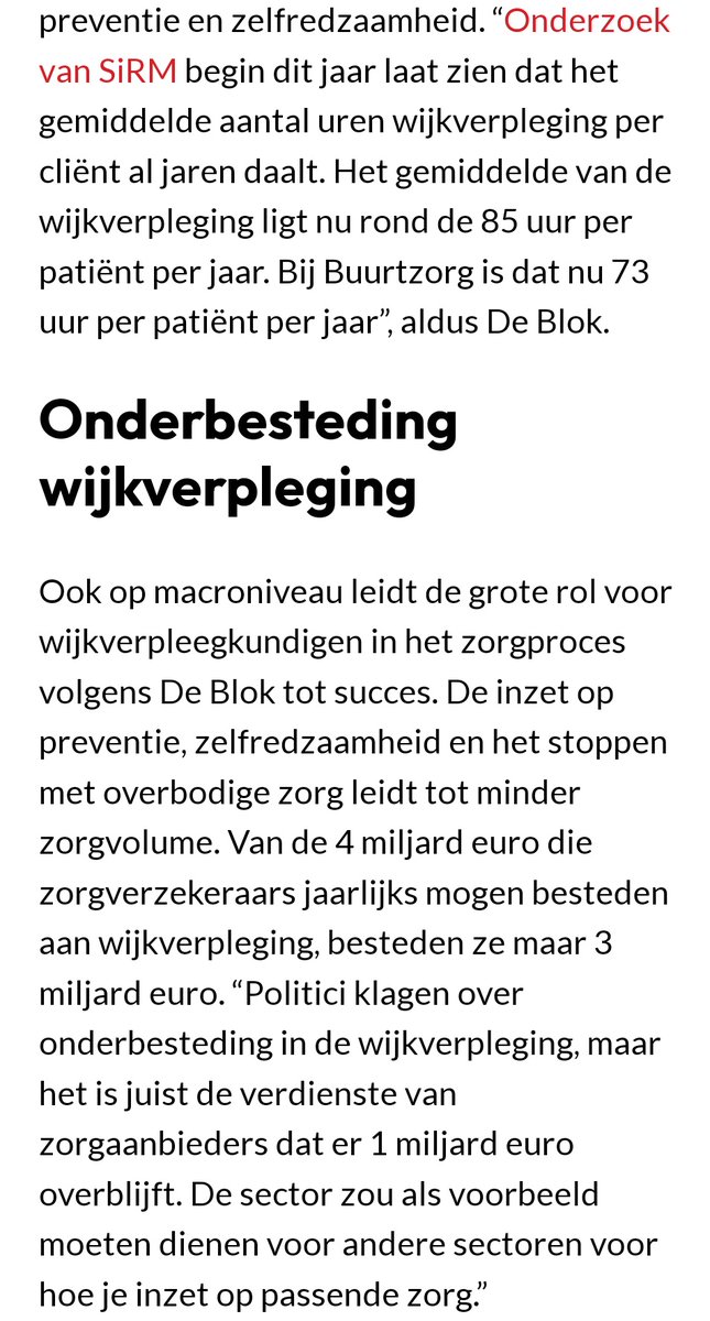 Jos' hoofdboodschap luidt dat we niet terugmoeten naar taakdifferentiatie in de wijkverpleging. Maar deze is toch ook wel ff een ding: