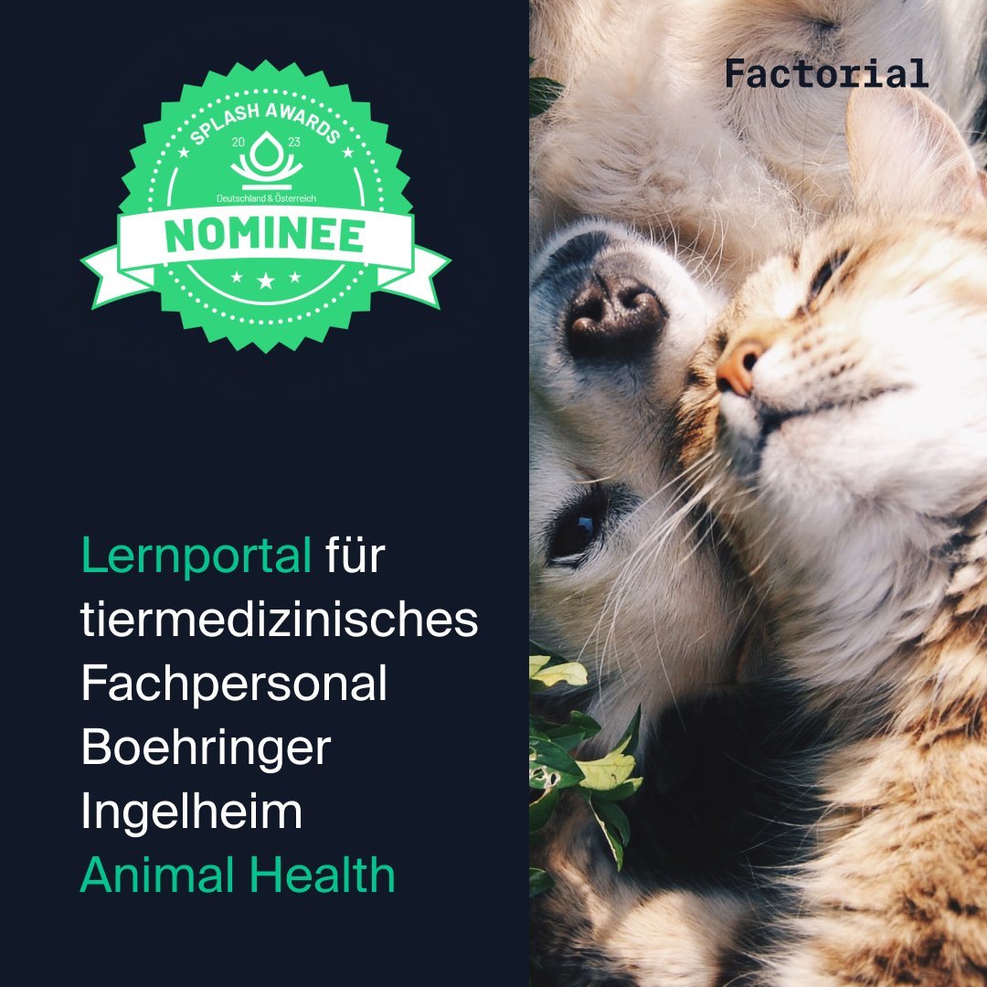 Factorial.io / @factorial_io@social.factorial.io (@factorial_io) on Twitter photo At tonight's <a href="/SplashAwards_de/">Splash Awards Deutschland & Österreich 2024</a> one of our projects regarding the development of a learning portal for <a href="/BoehringerDE/">Boehringer Ingelheim</a> Animal Health is nominated in the category healthcare. Excited to see the winner in Mannheim tonight. 🐕🏆#drupal #splashawards #splashawardsdeat At tonight's <a href="/SplashAwards_de/">Splash Awards Deutschland & Österreich 2024</a> one of our projects regarding the development of a learning portal for <a href="/BoehringerDE/">Boehringer Ingelheim</a> Animal Health is nominated in the category healthcare. Excited to see the winner in Mannheim tonight. 🐕🏆#drupal #splashawards #splashawardsdeat