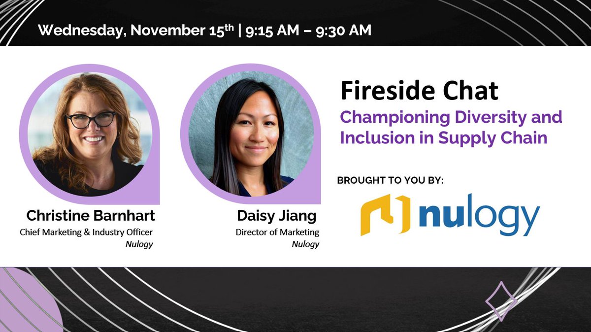 The countdown continues for next week's Women in Supply Chain Forum, where @nulogy experts will talk about how to champion diversity and inclusion in the supply chain. Register at WomeninSupplyChainForum.com. #womeinsupplychain #bettertogether #diversityandinclusion #dei