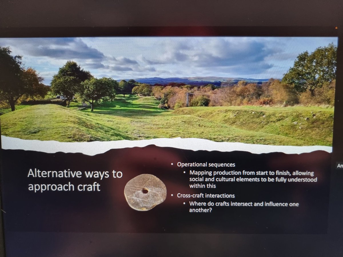 Lovely slides from <a href="/bakeramyjane/">AJ</a> on her PhD on craft objects and cross-craft interaction on the Antonine Wall <a href="/ArchaeologyNCL/">Archaeology at NCL</a> <a href="/RomanFindsGrp/">Roman Finds Group</a>