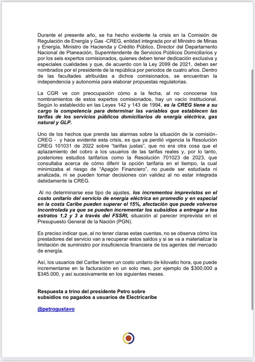 Enrique_GomezM's tweet image. No solo crearon una crisis para acabar las EPS y apoderarse los recursos de la salud, inducen una mutación perversa en el sector de la energía: 

La maquina del tiempo de Gustavo Petro nos tiene de nuevo ad portas de un apagón energético:

La CREG misma indicó que no tenía cómo…